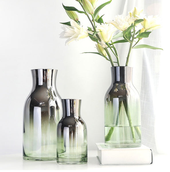 Modern Ombre Glass Flower Vase
