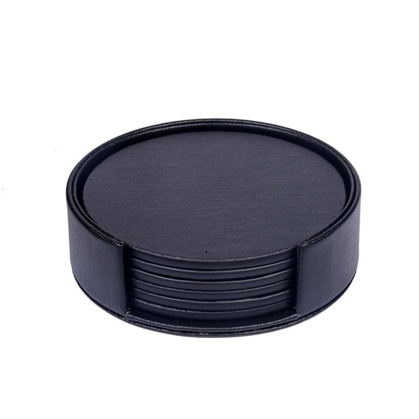 6 pc Tableware Black Marble Drink Coasters For Cups