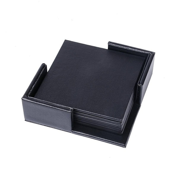 6 pc Tableware Black Marble Drink Coasters For Cups