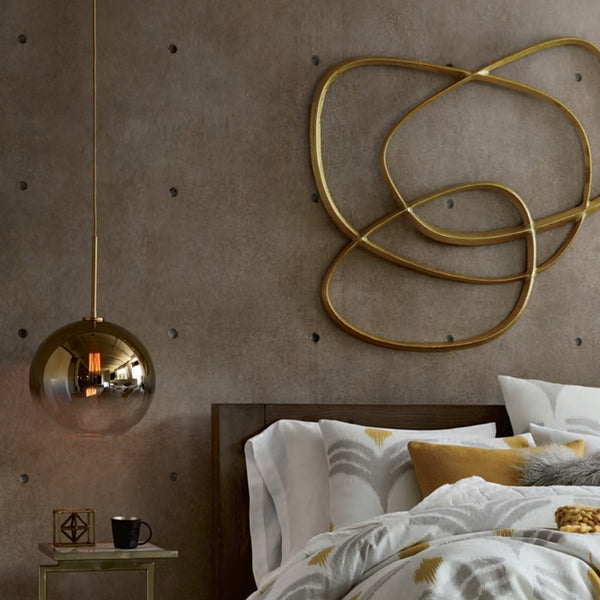 Ombre Gradient Sphere Suspension Luminaire Lamp For Decor