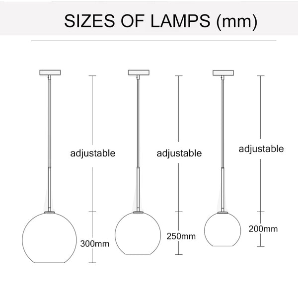 Ombre Gradient Sphere Suspension Luminaire Lamp For Decor
