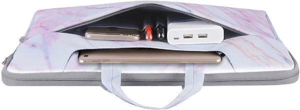 Marble Finish Laptop Briefcase with Strap
