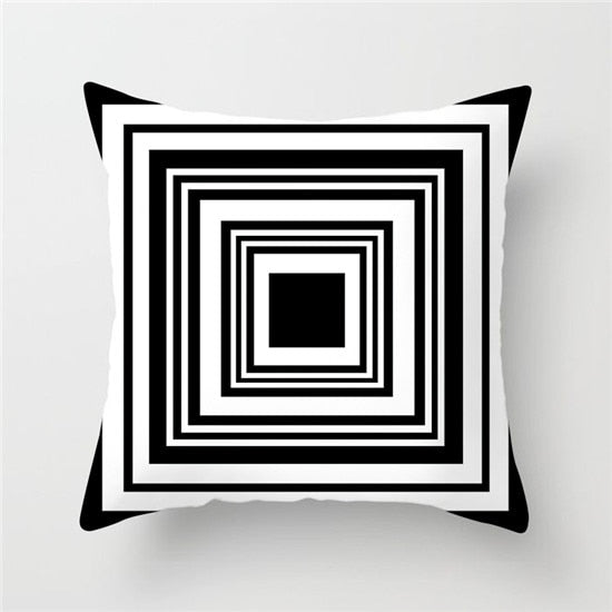 17x17 Black & White Sham Cover Cases For Square Pillow