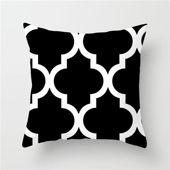 17x17 Black & White Sham Cover Cases For Square Pillow
