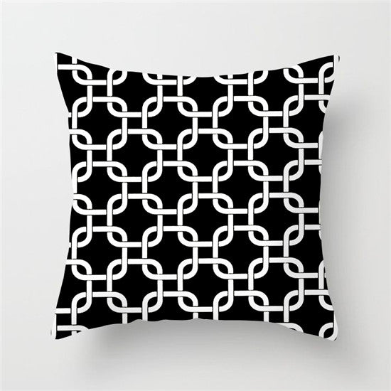 17x17 Black & White Sham Cover Cases For Square Pillow