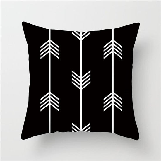 17x17 Black & White Sham Cover Cases For Square Pillow