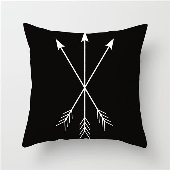 17x17 Black & White Sham Cover Cases For Square Pillow